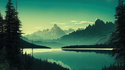 Mountain Lake Serenity theme for Facebook